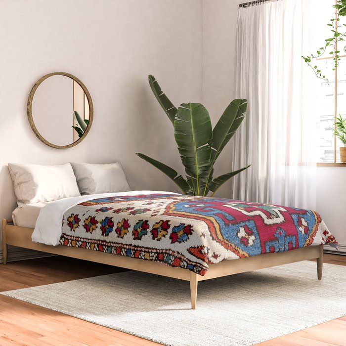 Kozak Bergama Turkish  Antique Rug Print Comforter Gallery Image 2