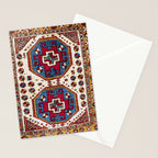 Kozak Bergama Turkish  Antique Rug Print Stationery Card Gallery Image 2