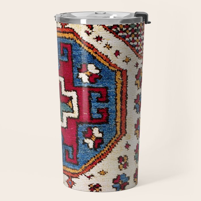 Kozak Bergama Turkish  Antique Rug Print Travel Mug Gallery Image 2