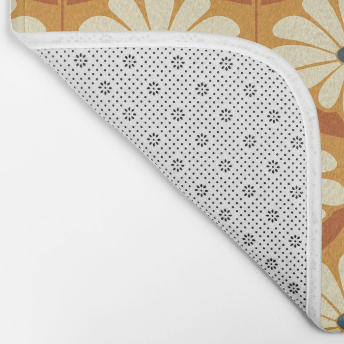 Flower Power - Retro Color Palette Bath Mat Gallery Image 2