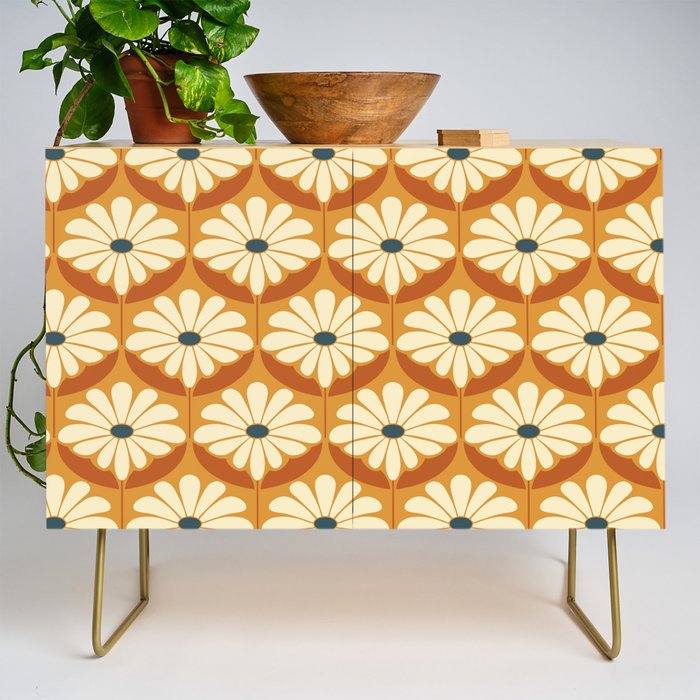 Flower Power - Retro Color Palette Credenza Gallery Image 1