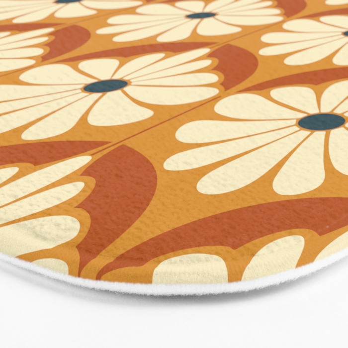 Flower Power - Retro Color Palette Bath Mat Gallery Image 3