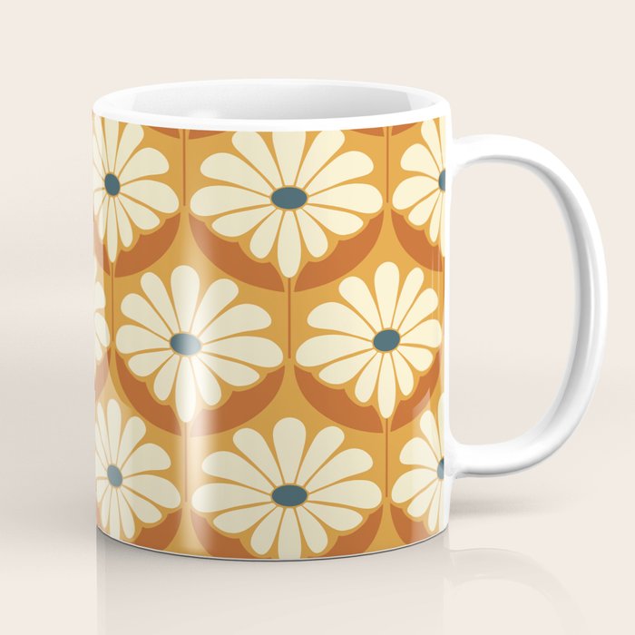 Flower Power - Retro Color Palette Coffee Mug Gallery Image 1