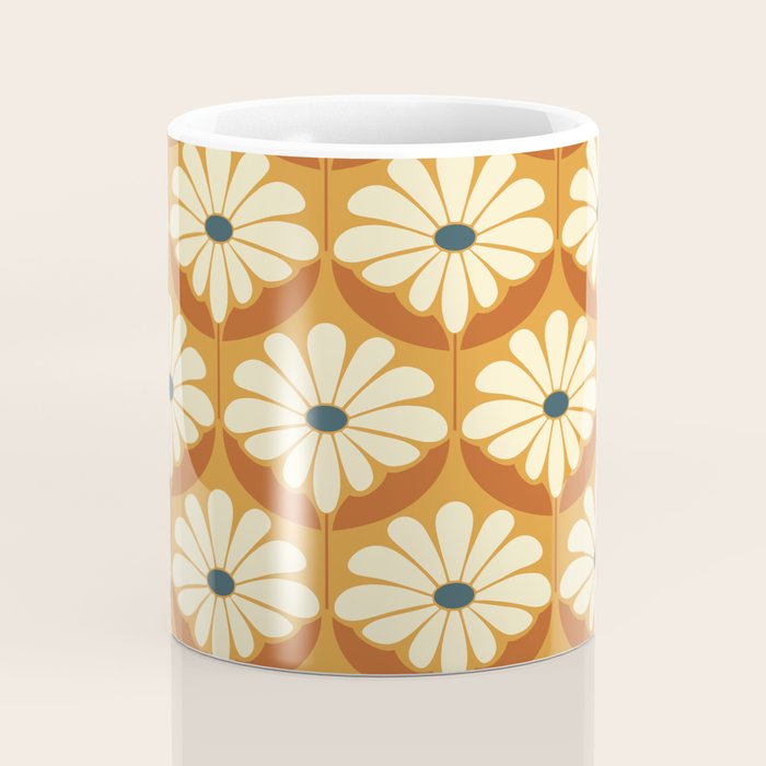 Flower Power - Retro Color Palette Coffee Mug Gallery Image 4