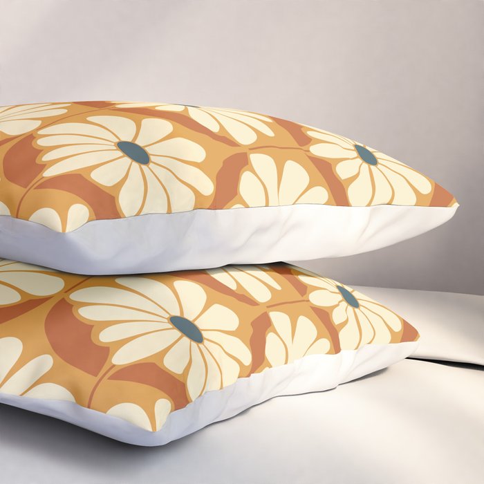 Flower Power - Retro Color Palette Pillow Sham Gallery Image 3