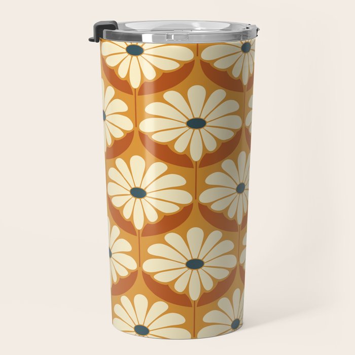 Flower Power - Retro Color Palette Travel Mug Gallery Image 3