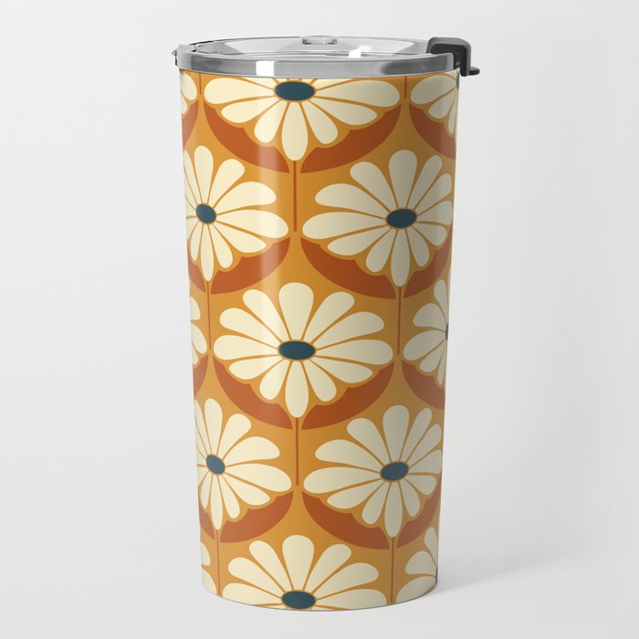 Flower Power - Retro Color Palette Travel Mug Gallery Image 2