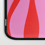 Mid Century Modern Retro Lounge Ogee Pattern Preppy Pink and Red Laptop Sleeve Gallery Image 3