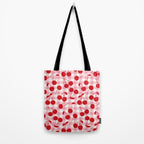 Red Cherries & Blush Pink Gingham Tote Bag Gallery Image 2