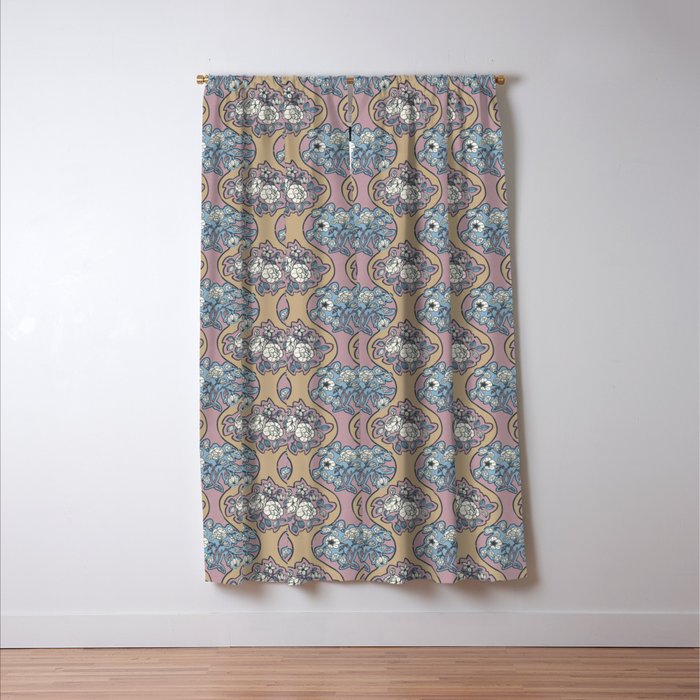 Antique Floral Beauty Window Curtain Gallery Image 3