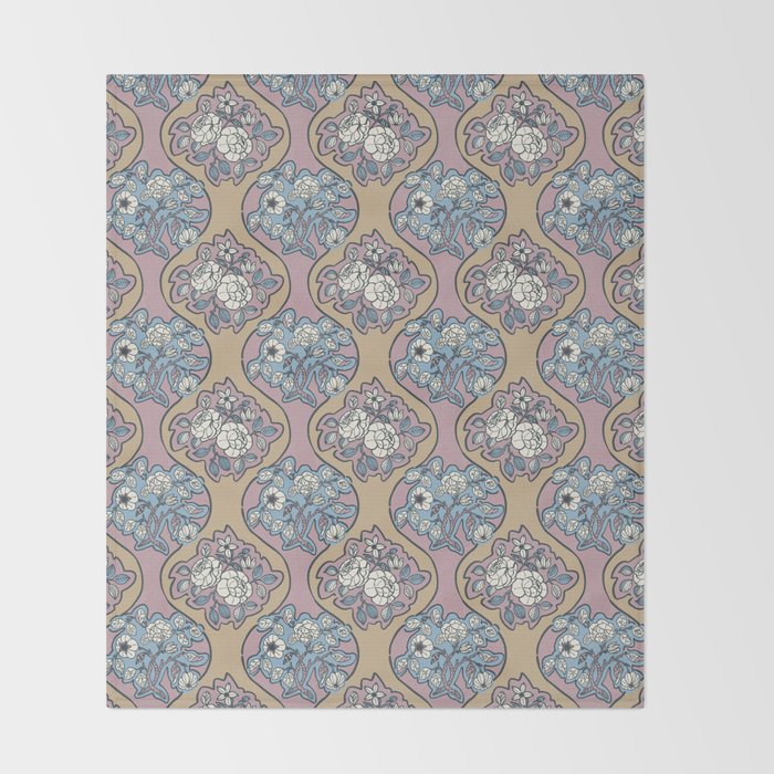 Antique Floral Beauty Throw Blanket Gallery Image 2