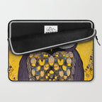 Klimt Owl with Yellow Eyes Laptop Sleeve Gallery Image 2