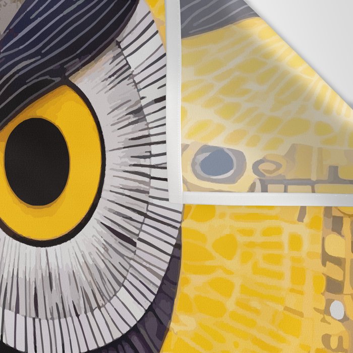 Klimt Owl with Yellow Eyes Wall Tapestry Gallery Image 3