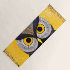 Klimt Owl with Yellow Eyes Yoga Mat Gallery Image 1