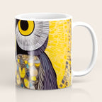 Klimt Owl with Yellow Eyes Coffee Mug Gallery Image 1