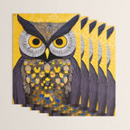 Klimt Owl with Yellow Eyes Wrapping Paper Gallery Image 3