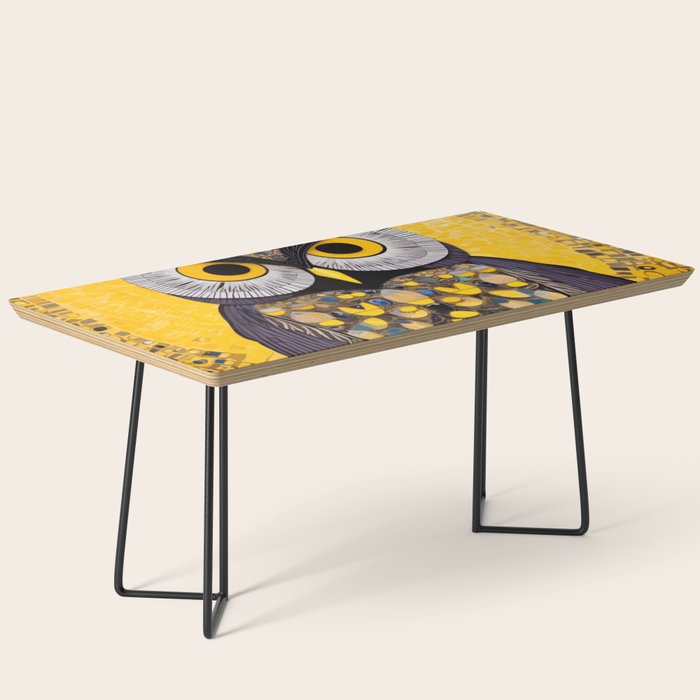 Klimt Owl with Yellow Eyes Coffee Table Gallery Image 1