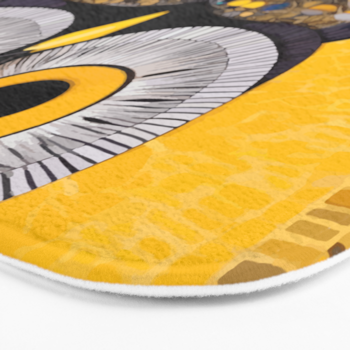 Klimt Owl with Yellow Eyes Bath Mat Gallery Image 3