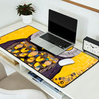 Klimt Owl with Yellow Eyes Desk Mat Gallery Image 2
