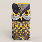 Klimt Owl with Yellow Eyes iPhone Case Gallery Image 1