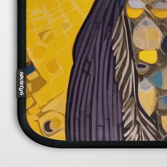 Klimt Owl with Yellow Eyes Laptop Sleeve Gallery Image 3