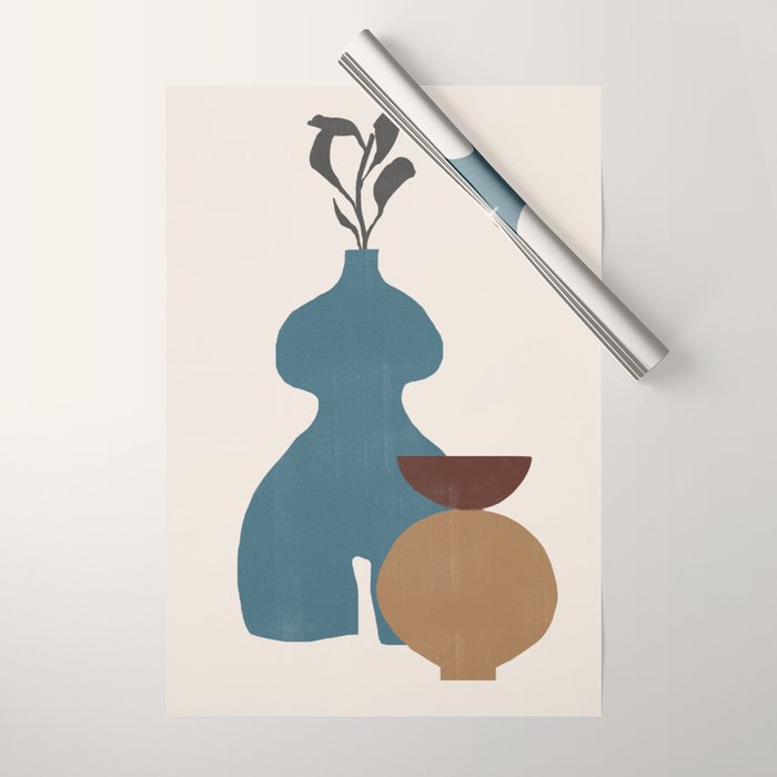 Plants Vase Composition No.6 Wrapping Paper Gallery Image 1