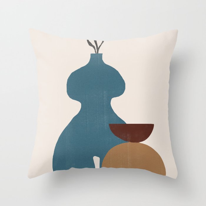 Plants Vase Composition No.6 Throw Pillow Gallery Image 6