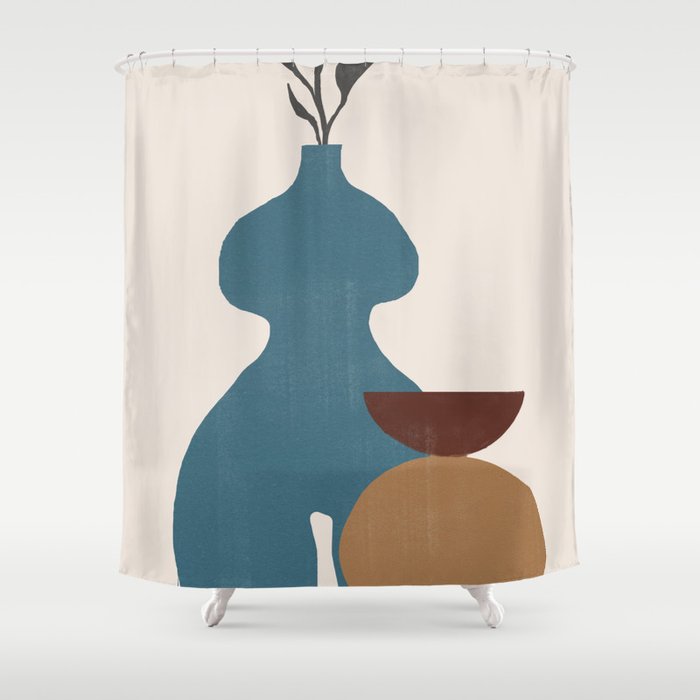 Plants Vase Composition No.6 Shower Curtain Gallery Image 1