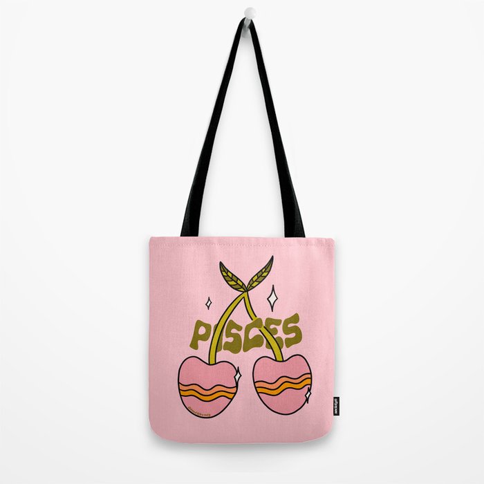 Pisces Cherries Tote Bag Gallery Image 2