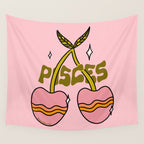 Pisces Cherries Wall Tapestry Gallery Image 4