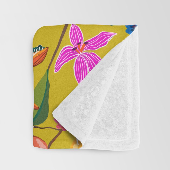 Exotic jungles pattern  Throw Blanket Gallery Image 3