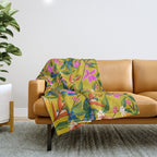 Exotic jungles pattern  Throw Blanket Gallery Image 1