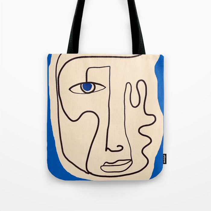Abstract Face 49 Tote Bag Gallery Image 1
