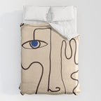 Abstract Face 49 Duvet Cover Gallery Image 6