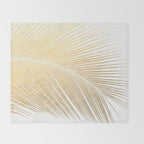 Palm leaf - gold Throw Blanket Gallery Image 2