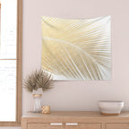 Palm leaf - gold Wall Tapestry Gallery Image 2