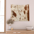 Cowhide Farmhouse Decor Wall Tapestry Gallery Image 2
