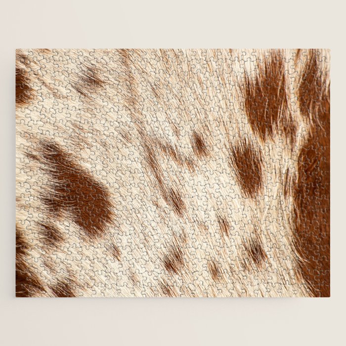 Cowhide Farmhouse Decor Jigsaw Puzzle Gallery Image 1