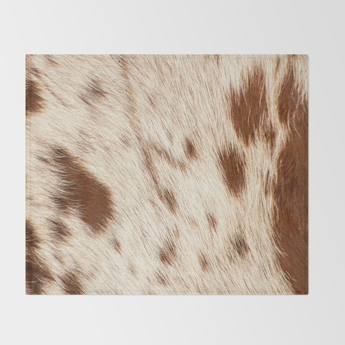 Cowhide Farmhouse Decor Throw Blanket Gallery Image 2