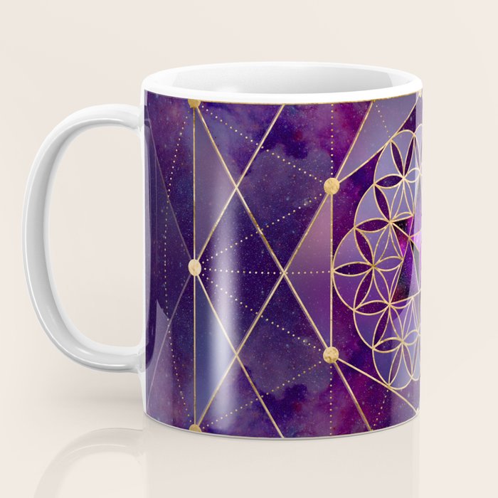 Merkabah in flower of life - Sacred Geometry Coffee Mug Gallery Image 3