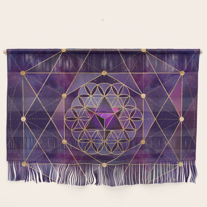 Merkabah in flower of life - Sacred Geometry Wall Hanging Gallery Image 1