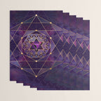 Merkabah in flower of life - Sacred Geometry Wrapping Paper Gallery Image 3