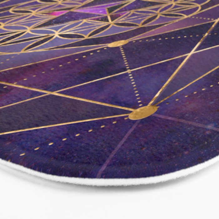 Merkabah in flower of life - Sacred Geometry Bath Mat Gallery Image 3