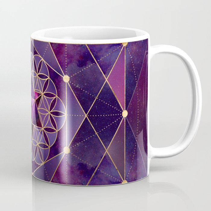 Merkabah in flower of life - Sacred Geometry Coffee Mug Gallery Image 1