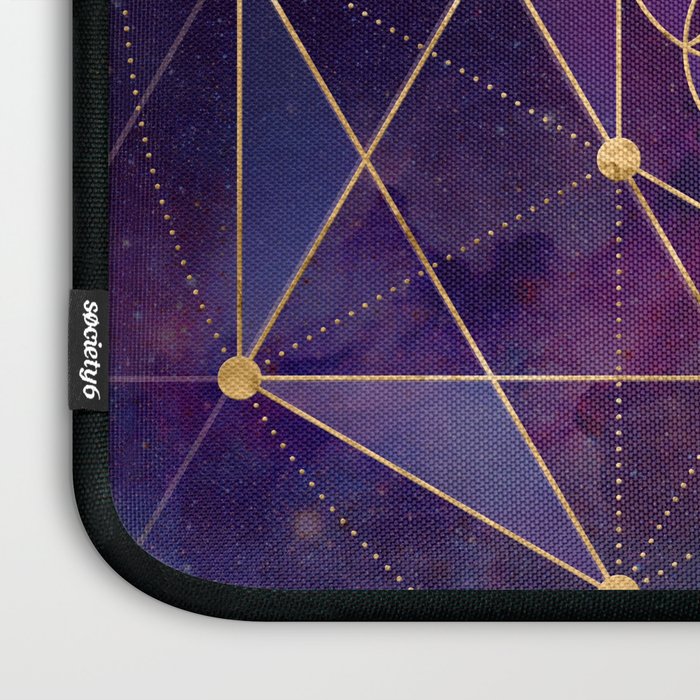 Merkabah in flower of life - Sacred Geometry Laptop Sleeve Gallery Image 3