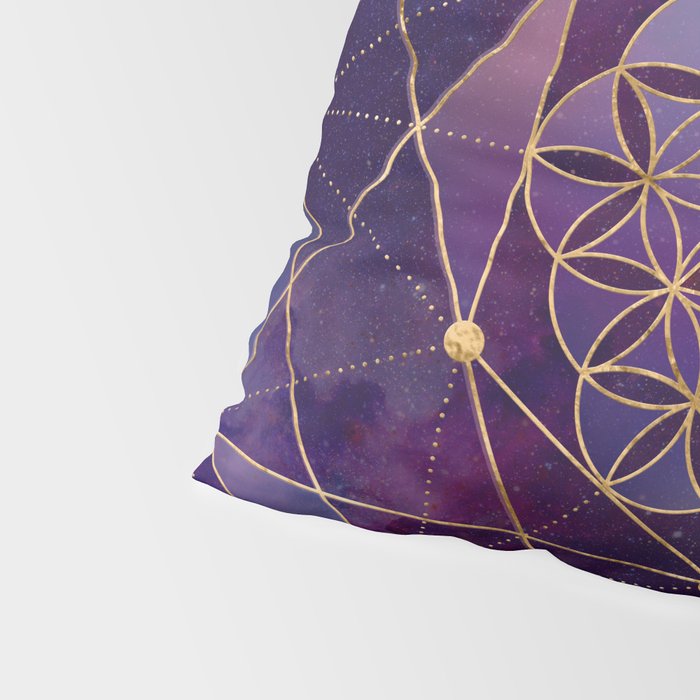 Merkabah in flower of life - Sacred Geometry Pillow Sham Gallery Image 4