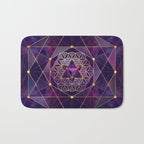 Merkabah in flower of life - Sacred Geometry Bath Mat Gallery Image 1