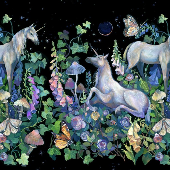 Unicorns Magical Rose Garden Coffee Mug Gallery Image 2