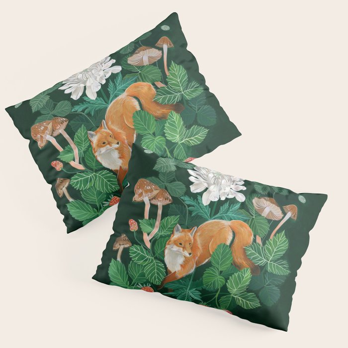 Strawberry Fox Pillow Sham Gallery Image 3