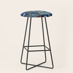 Vintage Chinoiserie Pagoda Bridge Garden Landscape Stool Gallery Image 1